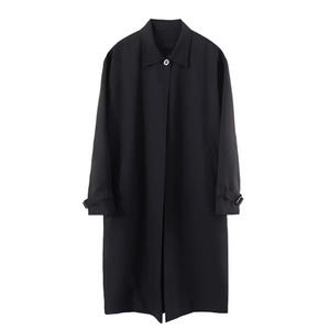 Wool Blend Oversized Trench Coat for Women – Long Minimalist Jacket with Buckle Sleeve | Elegant Fall Outerwear | Storm, Oat, Marine, Cotton