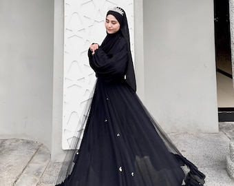 Elegant Muslim Wedding Dress: Nikkah Dress Muslimah Nikkah Kleid