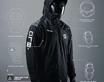 Tactical Motorcycle Jacket Men | Waterproof Windproof Riding Gear | Reflective Armor Biker Coat with 7 Protector Pads & Utility Hooks