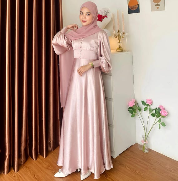 silk dress for eid Symphony Draped Abaya