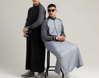 Sportieve Jubba Thobe heren: islamitische gebedsoutfit met lange mouwen