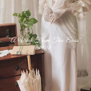 Edwardiancore Cottage Lace Dress Vintage-inspiriertes Leinen Maxikleid | Zeitlos Romantisches Damen Outfit | Benutzerdefinierte handgefertigte Mode viktorianischen Ära