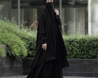 Egypt Bazar Niqab Dreilagig – Gesichtsschleier Au Produktbild-Vorschau 6