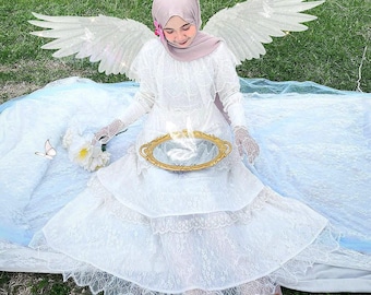 Victorian Tulle Lace Tunic Skirt Set: Romantic Cottagecore Outfit