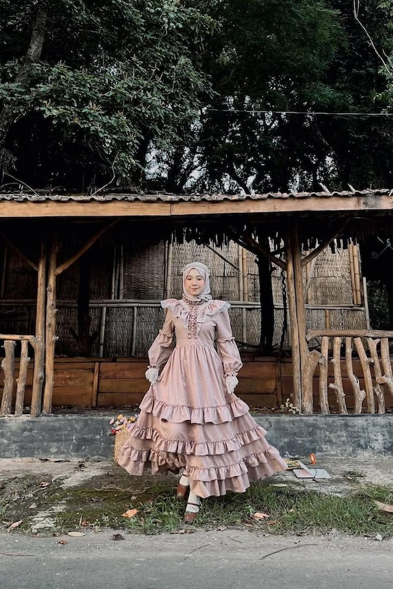 vintage pink maxi dress Vintage 80s Pink Maxi Dress and Jacket Set: Rococo Collection, XXS-XS