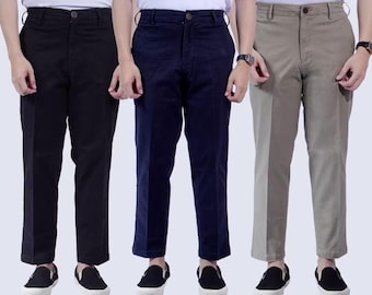Men's Slim Fit Cotton Chino Pants | Everyday Trousers