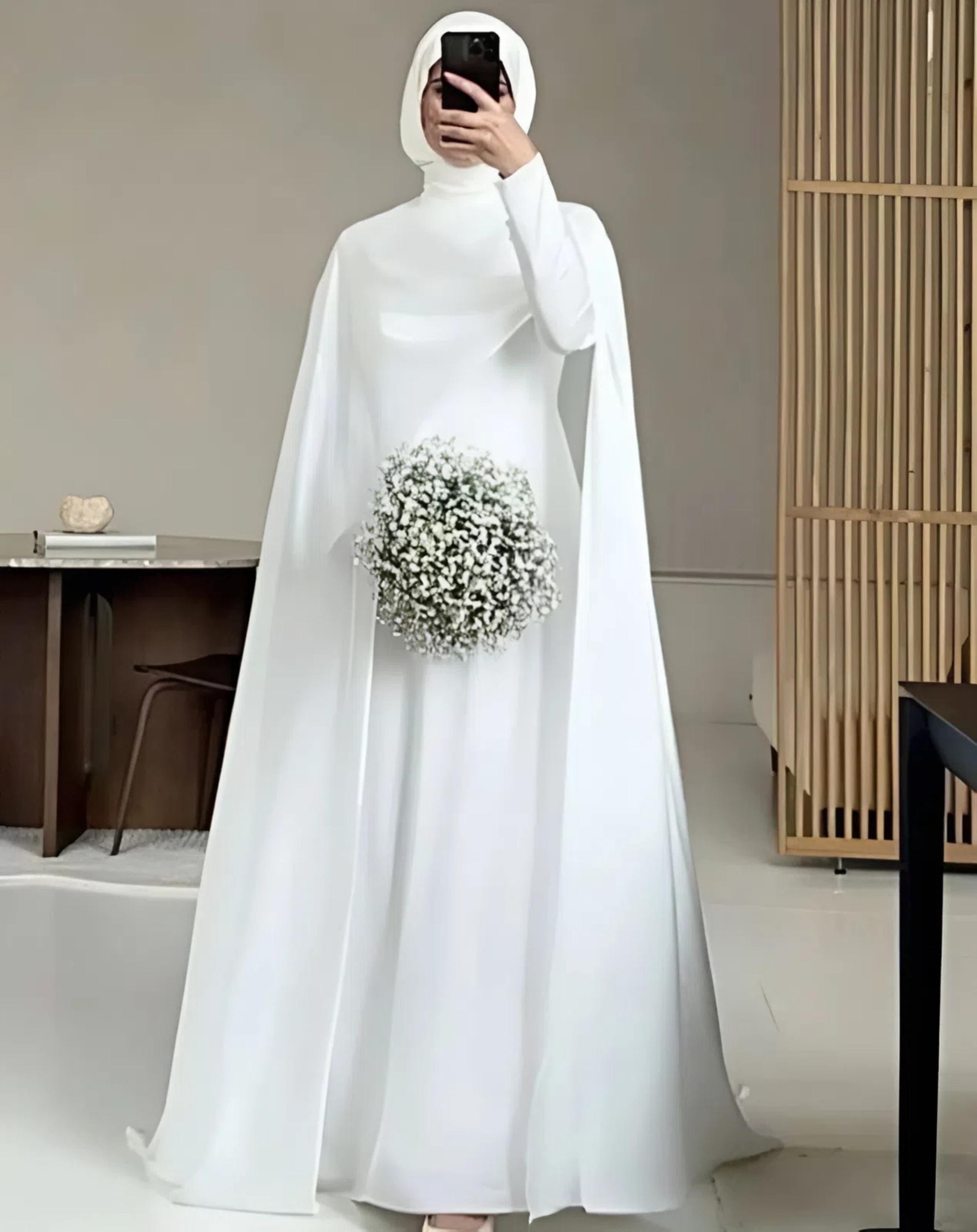 Muslim Wedding Dress With Cape - Etsy