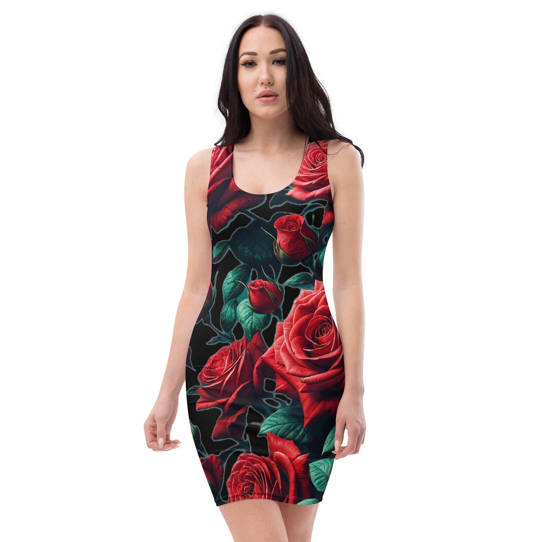black bodycon dress with red roses Floral Dress: & Green Leaves on Color:LT LAVENDER i-D sequin dress women Its highly versatile design