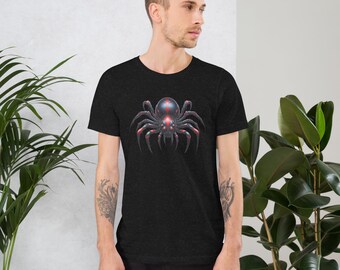 Camiseta unisex con gráfico de araña: mezcla de algodón suave