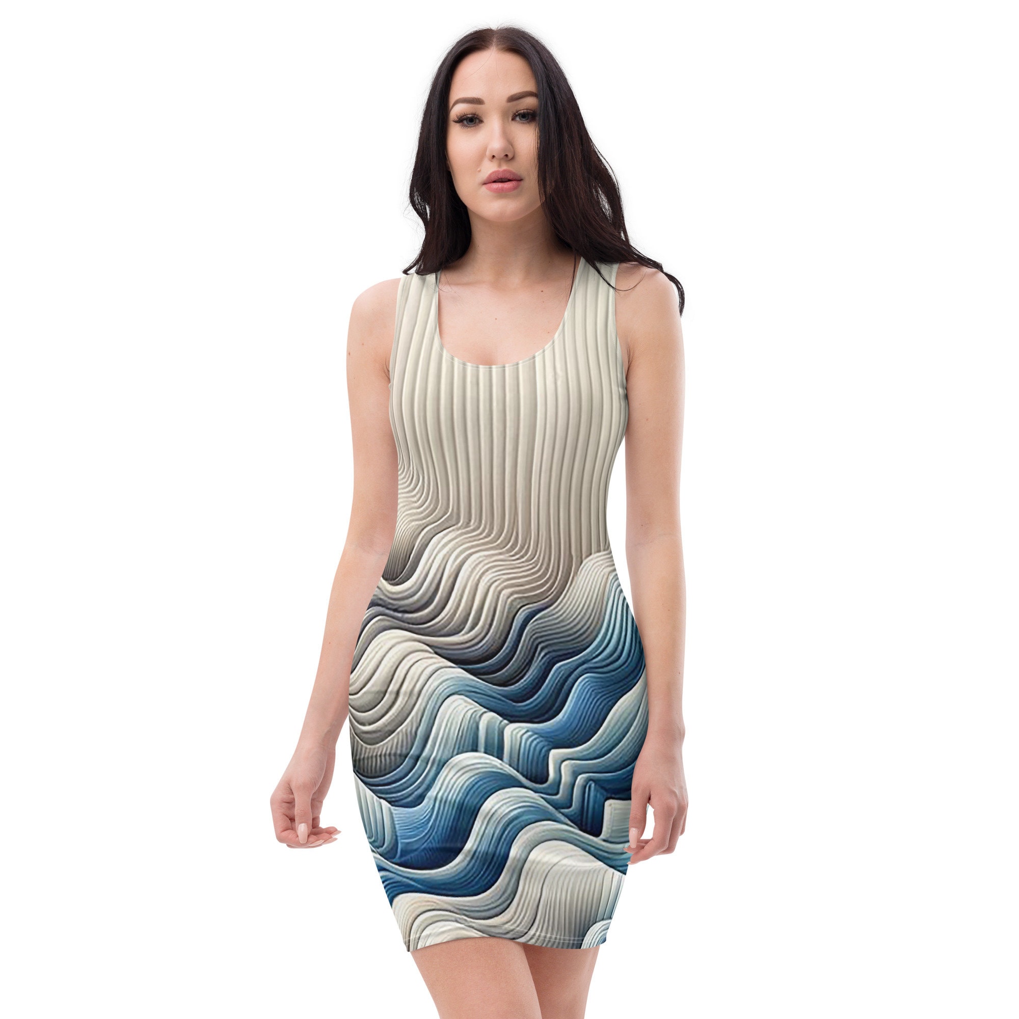 chinese dress ladies Black 1960s Vertical Stripe Straps Pencil Dress main image 0