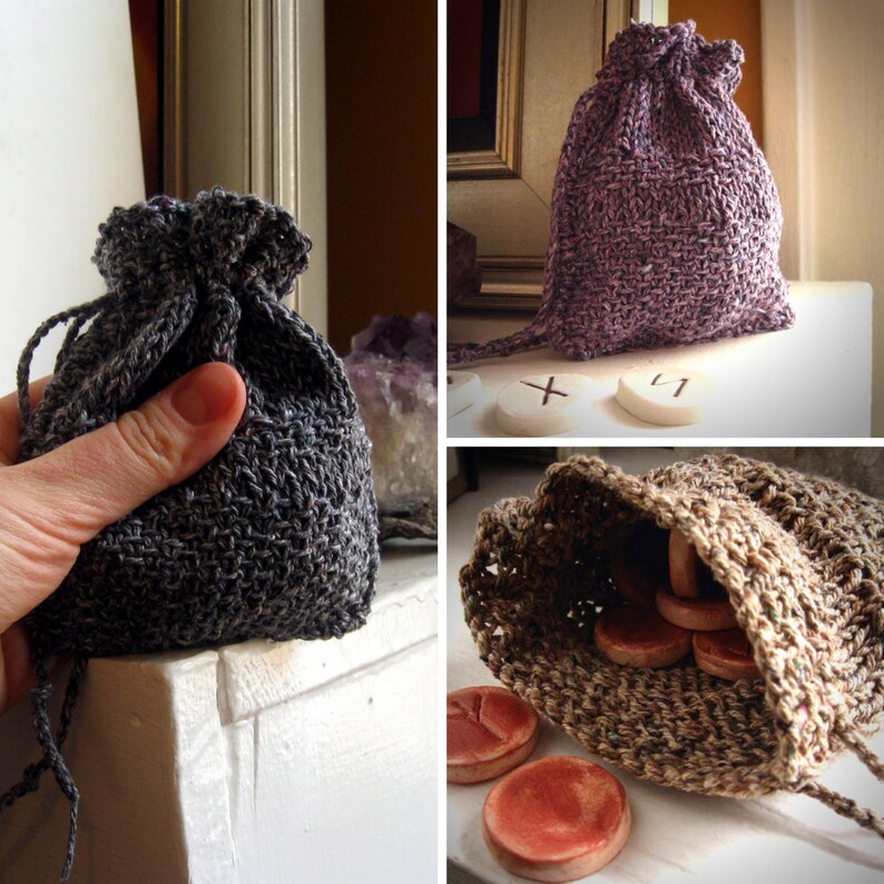 Rune Pouch Knitting Pattern Runes Pdf Easy Knitting Pattern Etsy