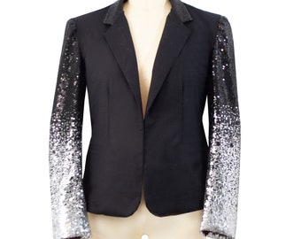 Octavia Ombre Sequin Boyfriend Blazer