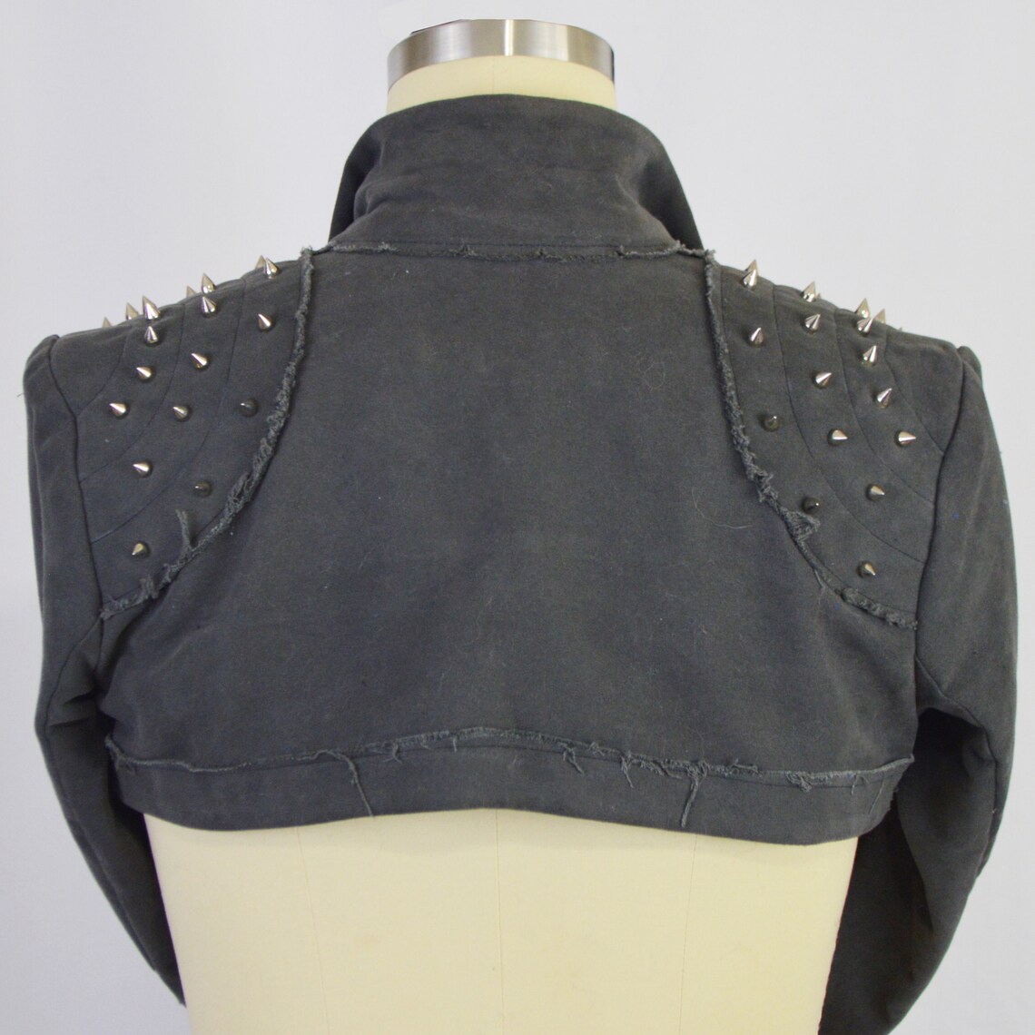 Cropped Motorcycle Jacket with Spikes | Etsy