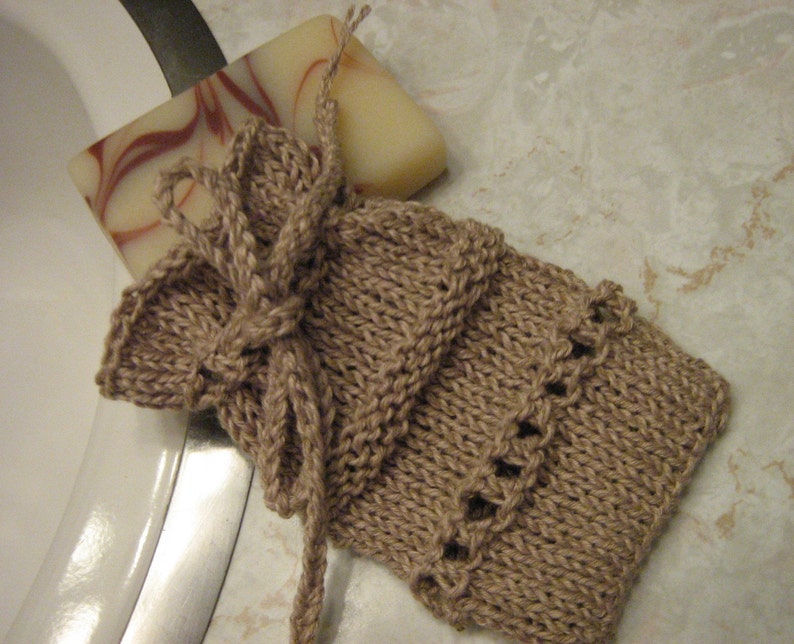 pdf Knitting Pattern Spa Soap Saver Sack image 3