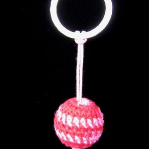 Crochet Pink and Silver Necklace Life is a Bowl of Cherries image 5