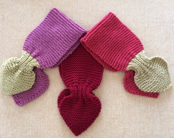 Knit baby scarf