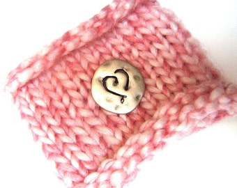 Knit Wrist Cuff - Dusty Pink