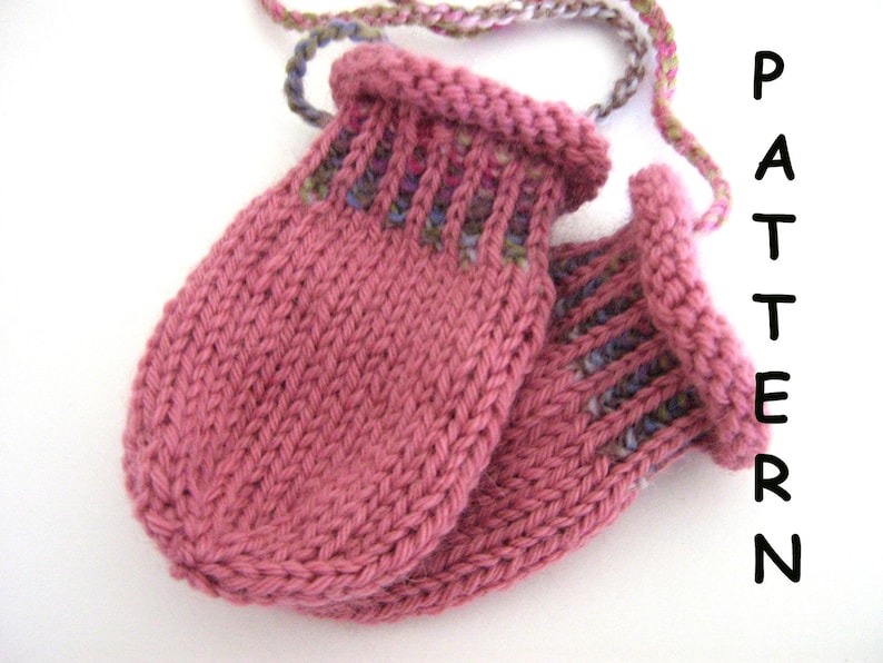 Pdf Knitting Pattern Baby Mittens on a String Etsy Canada