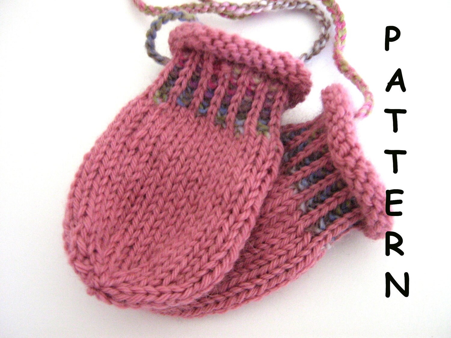 Pdf Knitting Pattern Baby Mittens On A String Etsy