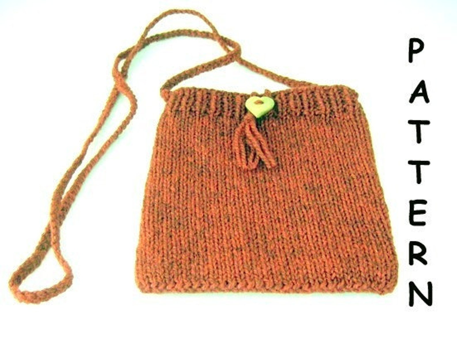 Pdf Knitting Pattern Small Shoulder Bag Red Heart Etsy