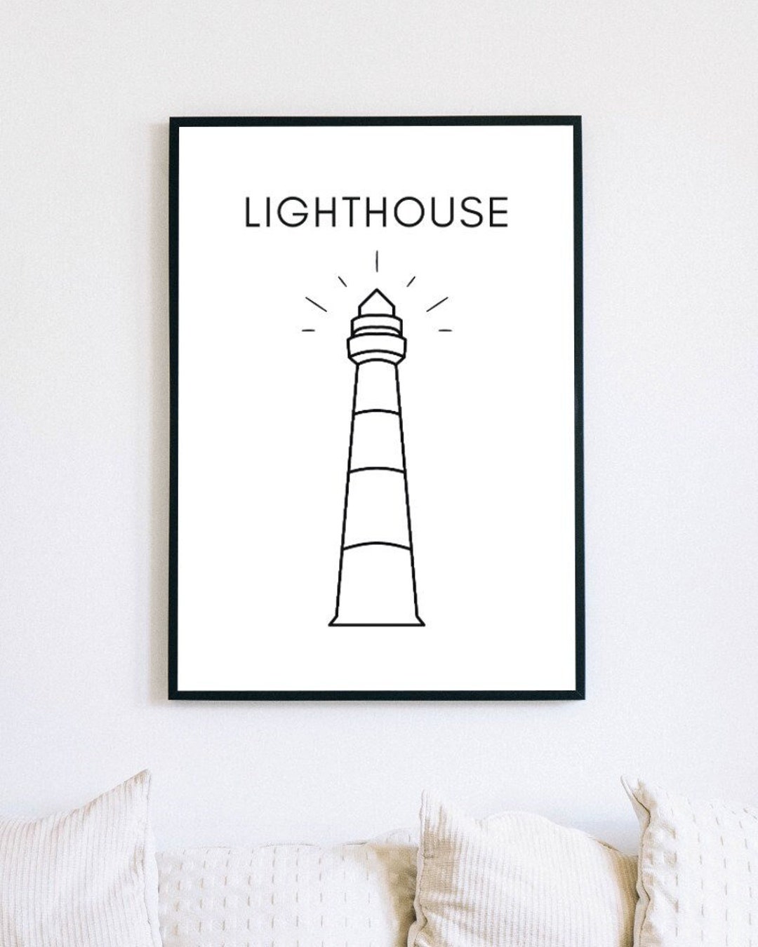 Lighthouse Digital Art Lighthouse Wall Art Coastal Wall Art Nautical ...