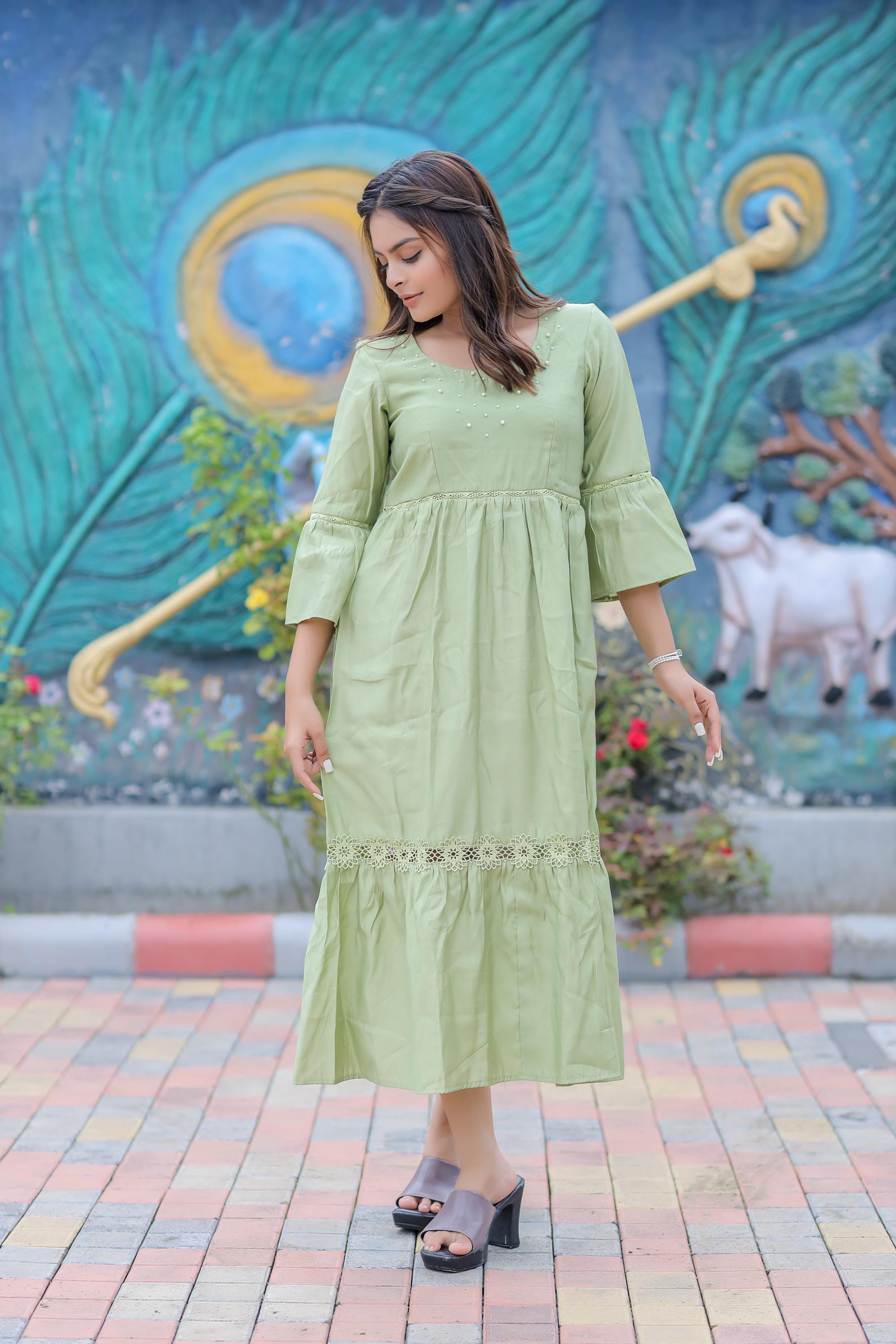 Sage Casual Green Dress Women - Etsy