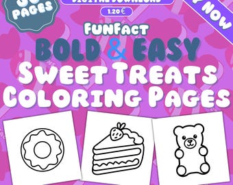 Sweet Treats Coloring Pages: 30 Fun Dessert Designs (PDF, PNG, JPG Download)