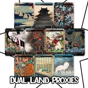 Japanese Woodblock MTG Proxy Dual Lands | Foil and Non-Foil | Single and Bundles