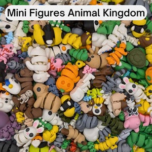 ミニ動物 | 4 サイズ | 自分で選ぶ | 赤ちゃん動物 | 関節動物 | 3D プリントされたフィジェットまたは感覚玩具 | 大量ギフト | コレクターアイテム