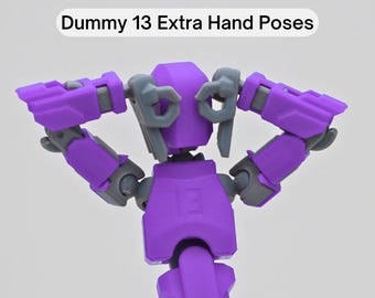 May include: Purple plastic action figure with 13 extra hand poses. The figure has a number 13 printed on its chest.