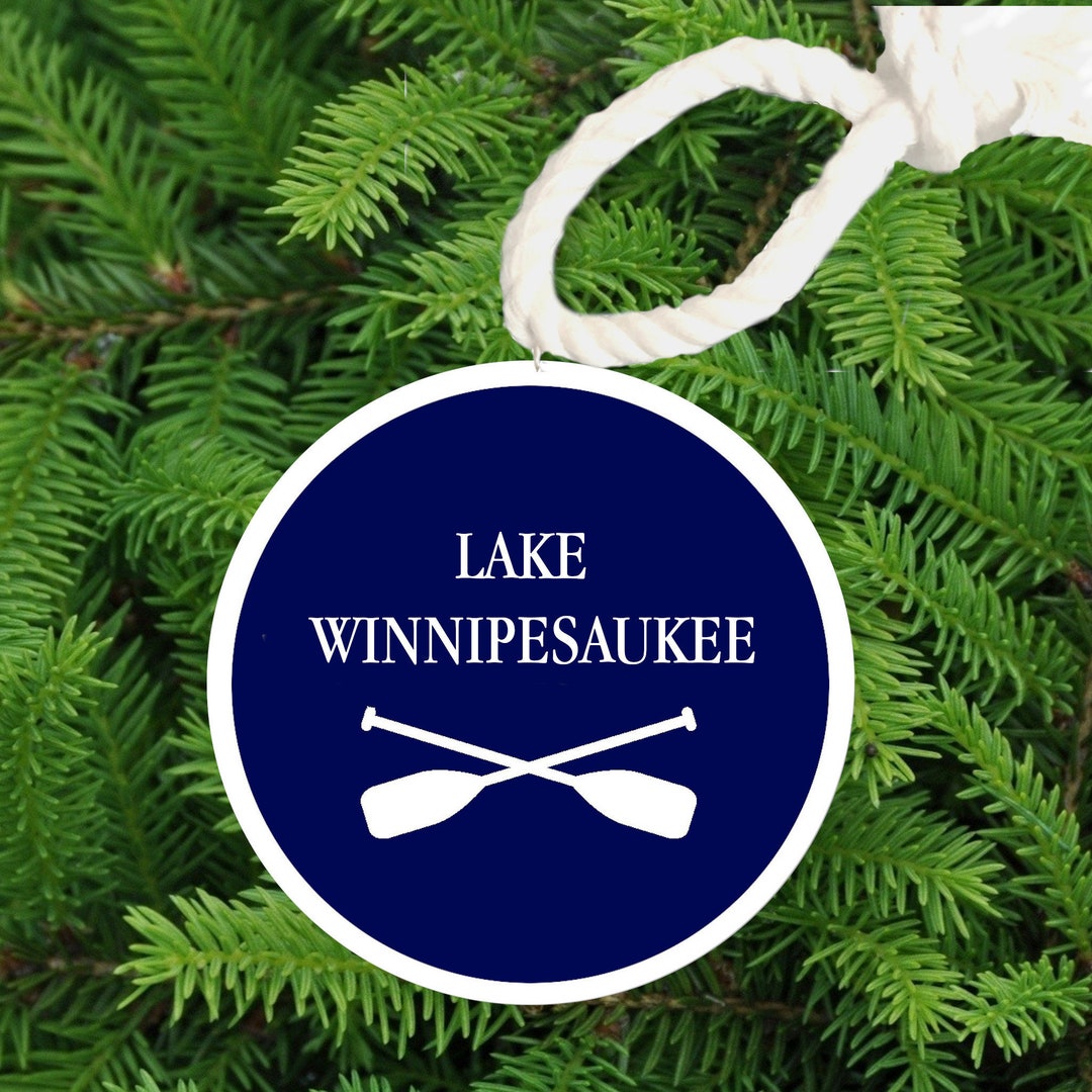 Lake Ornament, Any Lake, Custom Lake, Lake Winnipessaukee, Family Gift