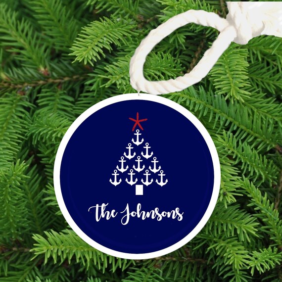 Personalized Preppy Christmas Ornament Holiday Thank You Notes
