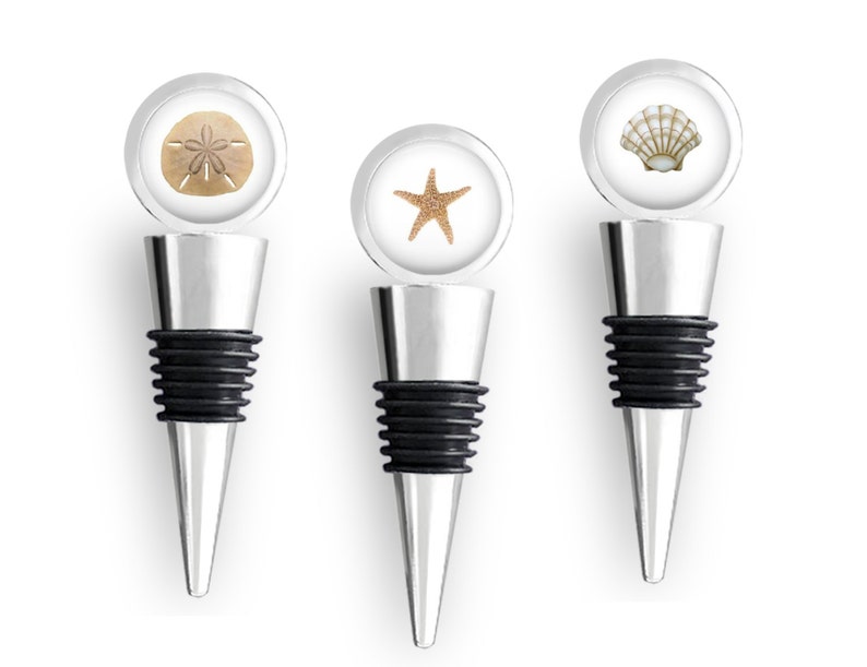 Coastal Wine Stopper Coastal Gift Beach House Gift Beach Etsy
