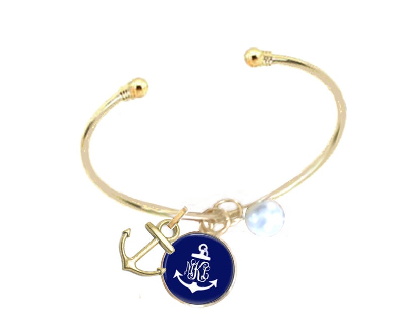 Anchor Monogram Bracelet Cape Cod Pearl