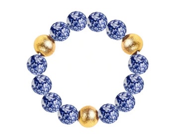 Chinoiserie Bracelet with Gold Accents