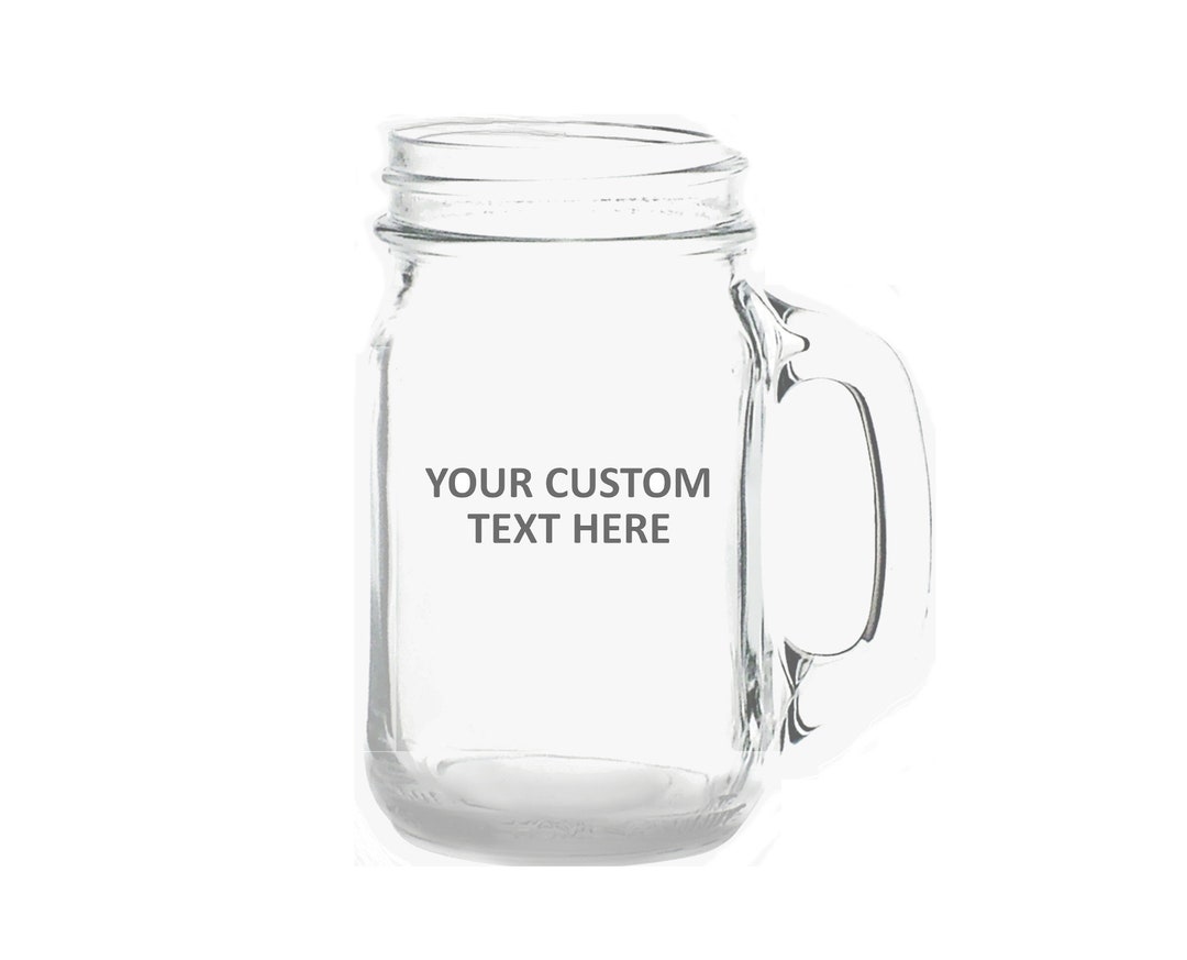 Custom Etched Mason Jar Etsy