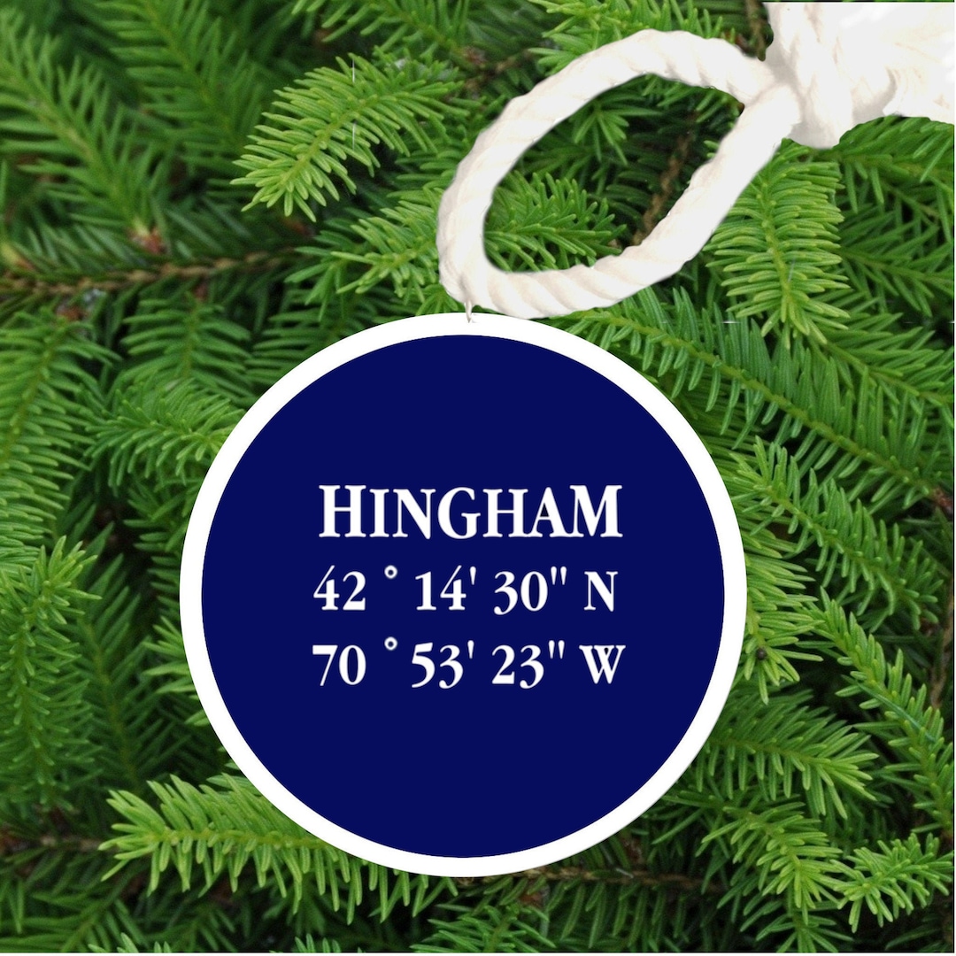 Longitude Latitude Christmas Ornament Any Town Custom - Etsy