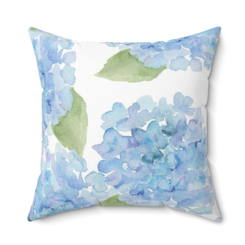 White Hydrangea Long Pillow
