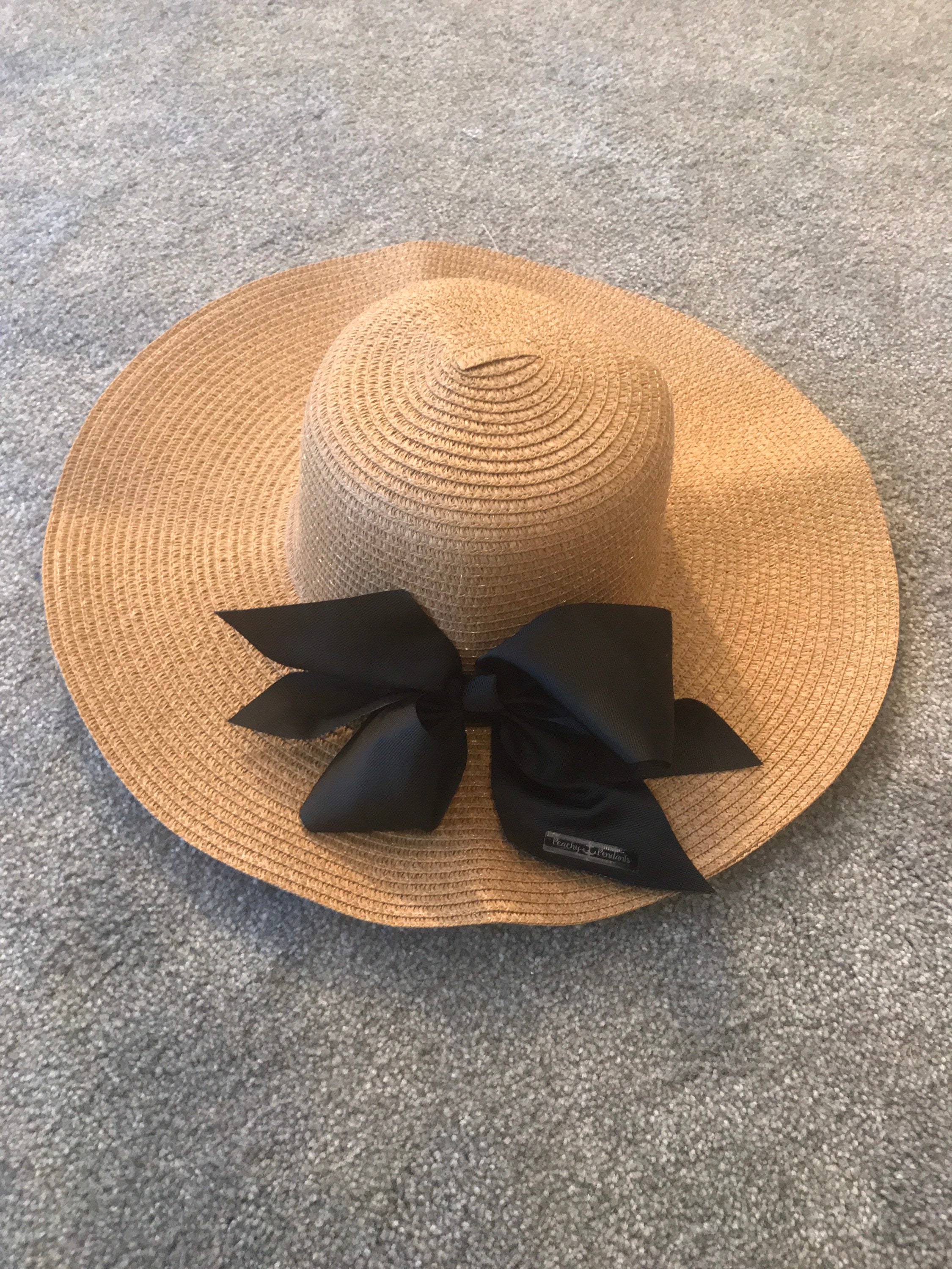 Khaki Wide Brim Sun Hats for Women - Floppy Straw Hat-FUNCREDIBLE