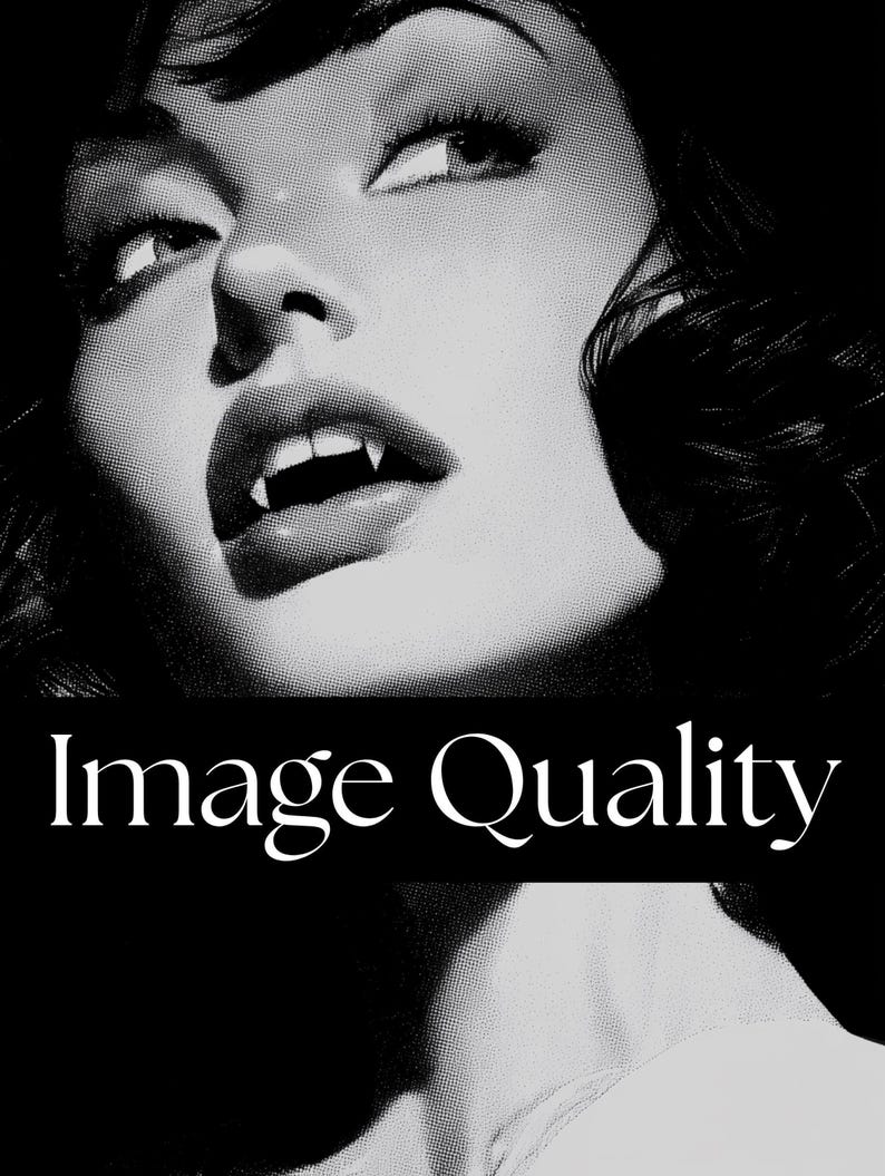Vampire Woman Wall Art Print: Gothic Horror Portrait Printed On A High Quality Matte Finish Poster (UNFRAMED or DIGITAL DOWNLOAD) imagem 2