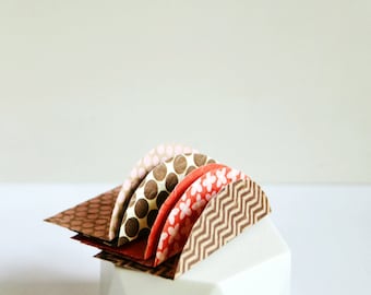 Mini Envelopes {5 w cards + seals} Mixed | Embossed Mini Envelopes | Mini Notesets | Pink Red Orange | Thanksgiving | Gift under 10