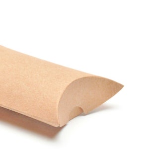 Scatola a cuscino in carta kraft ecologica sfusa {misura A} per confezioni regalo creative e progetti fai da te: set da 20 o 50