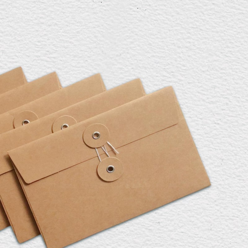 String Tie Envelopes - Etsy