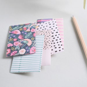 Patterned Mini Button Envelopes {Set of 5} for Cash Giving, Wedding Favors or Gift Cards