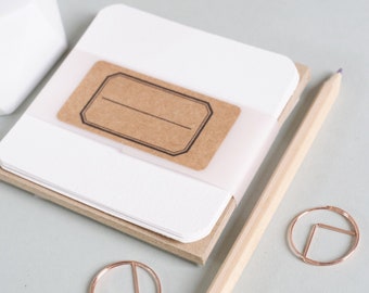 Square Blank Notesets {10w cards + seals} Kraft w White Cards | Blank Stationery | Blank Envelope Sets | DIY Stationery | Etsy Seller Supply