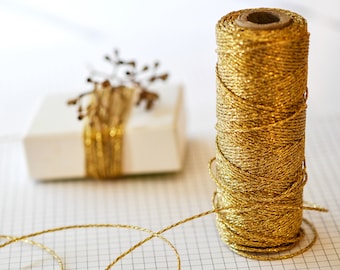 Metallic Sparkle Ribbon Christmas Craft Girt Wrap 10m Gold and Silver Twine