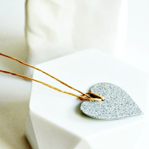 Étiquettes-cadeau coeur en argent scintillant pour mariages {LOT DE 10} Saint-Valentin, anniversaires et célébrations