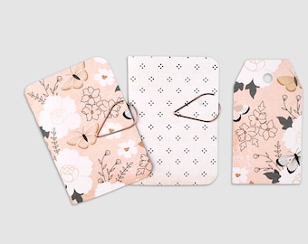 LAST Pocket Notebooks {2} Floral Orange | Pocket Journal | Cute Notebooks | Paper Gift under 10 | Care Package | Mailable Gift