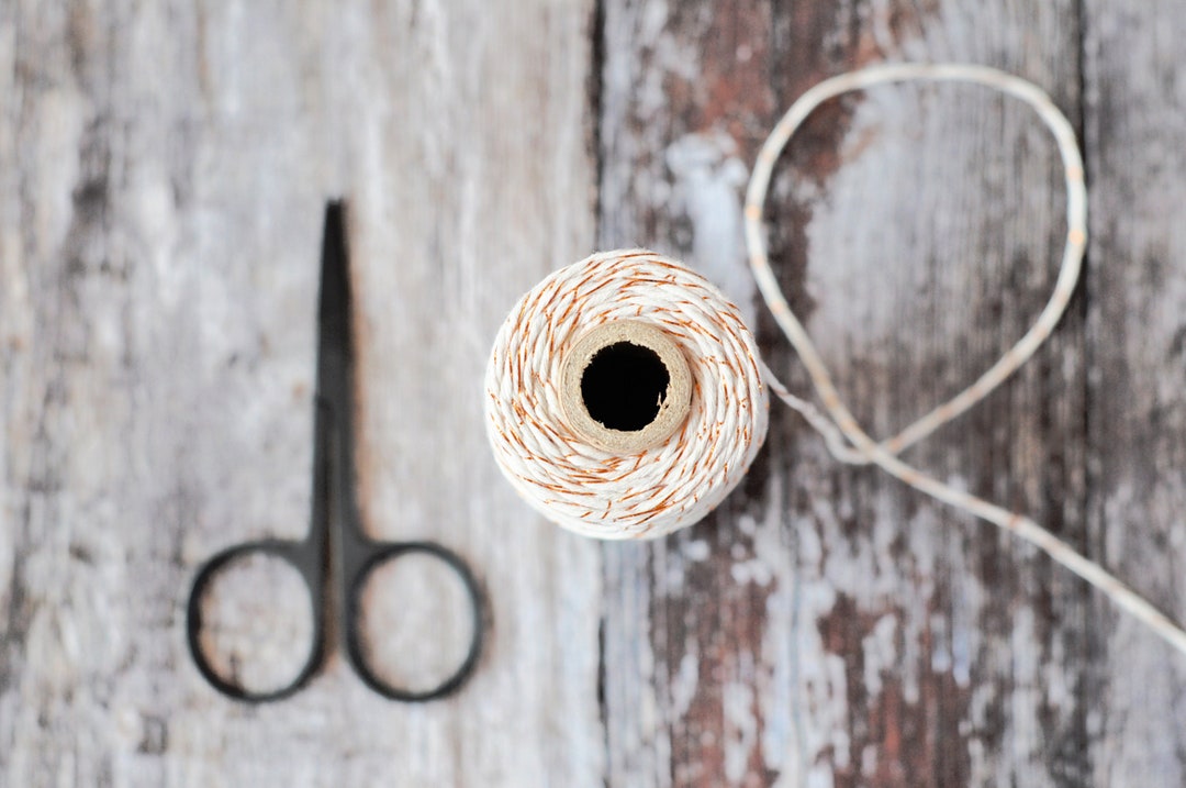 ROLL Ecru Metallic Tinsel Twine 20m 4ply Copper. Gold. Etsy UK