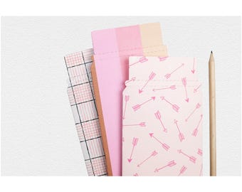 Pink Gift Pockets with Tear Flap: Party Favor Envelopes, Set of 3